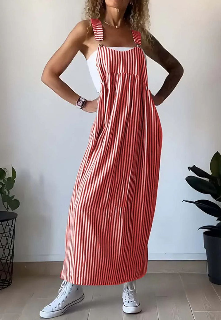 Camille | Afslappet Stribet Jumpsuit