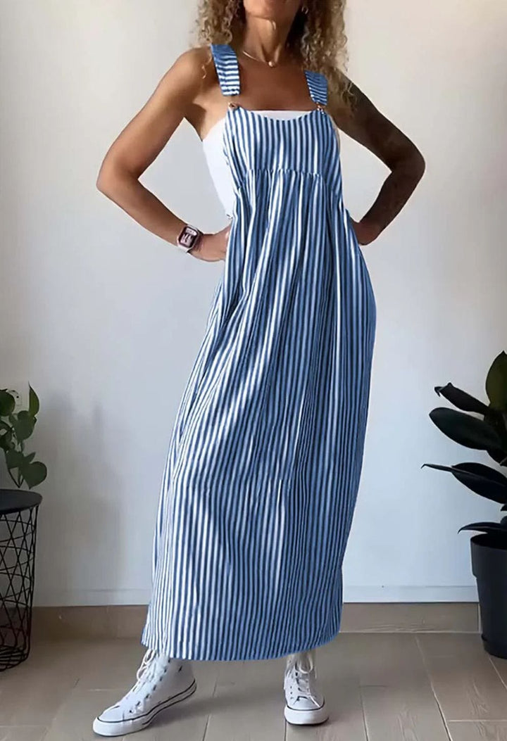 Camille | Afslappet Stribet Jumpsuit