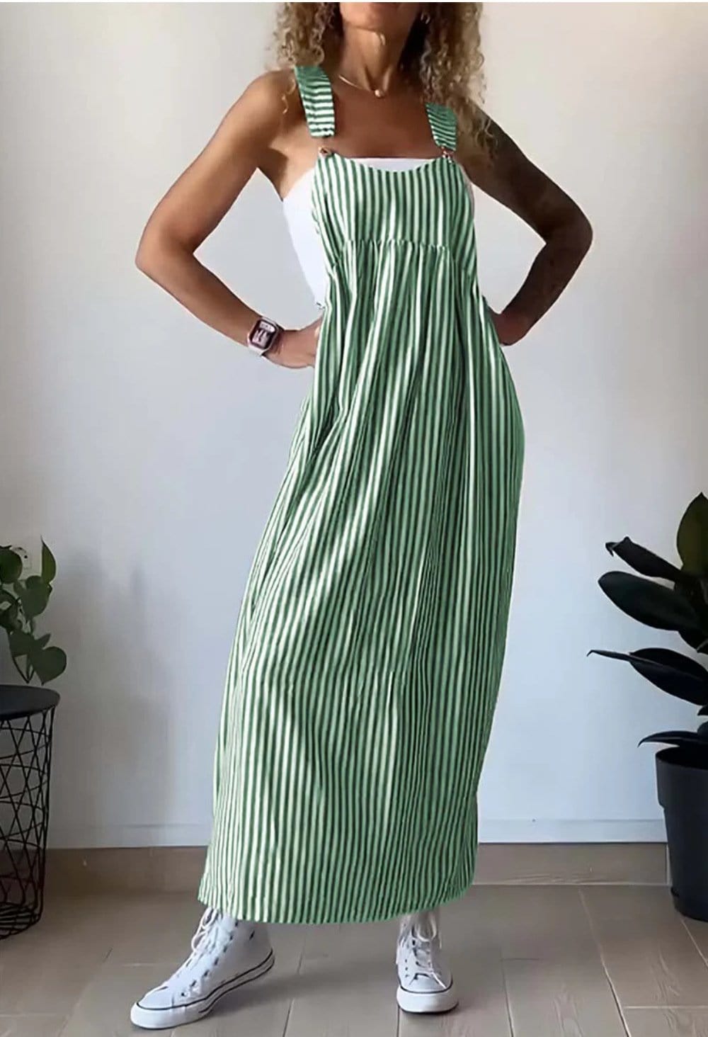 Camille | Afslappet Stribet Jumpsuit