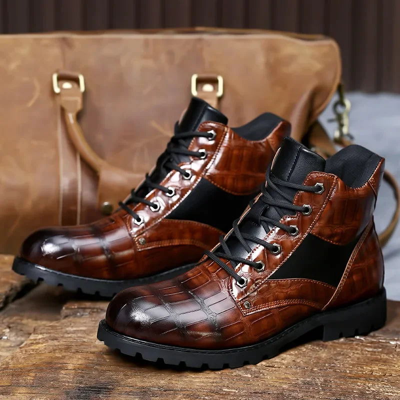 Rendell™ | Croco Læderstøvler
