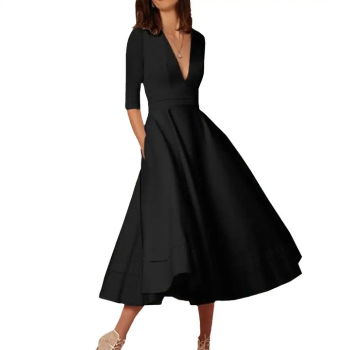 Rebekka | Feminin Midi-Kjole