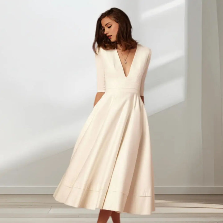 Rebekka | Feminin Midi-Kjole