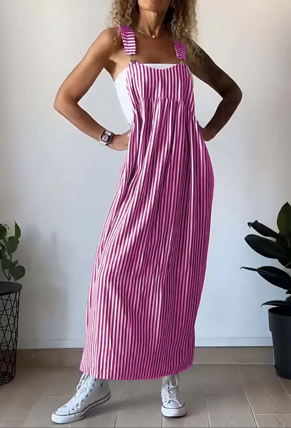 Camille | Afslappet Stribet Jumpsuit