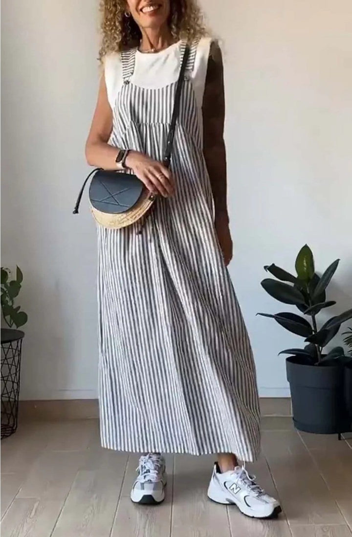 Camille | Afslappet Stribet Jumpsuit