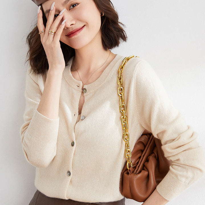 Jade™ | strikket cardigan med lange ærmer